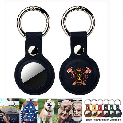 Leather air tag holder